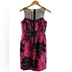 Women’s Rickie Freeman Teri Jon Pink and Black Dress Size 4